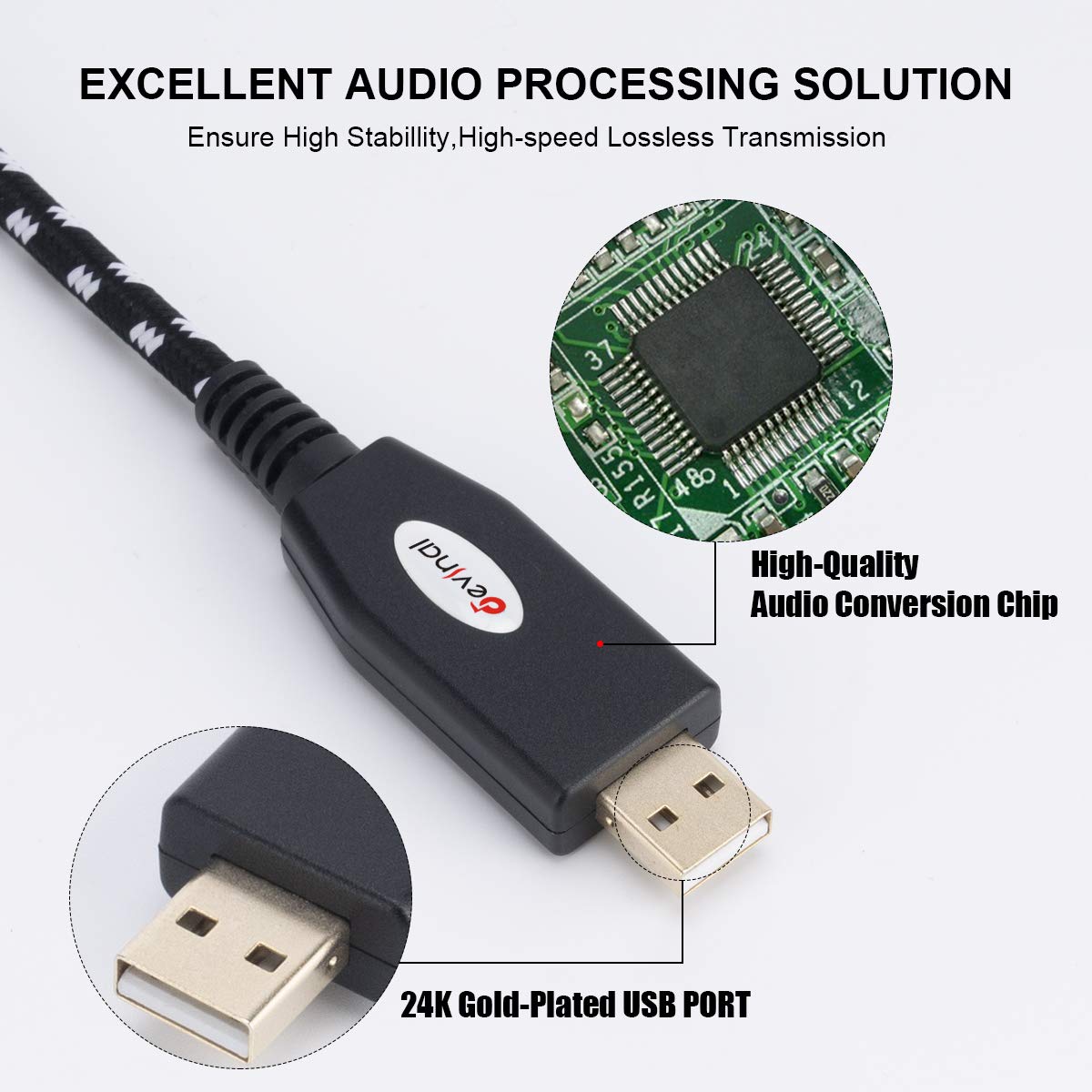Amazon.co.jp: Devinal USB - XLRオーディオケーブル、USB-Aから